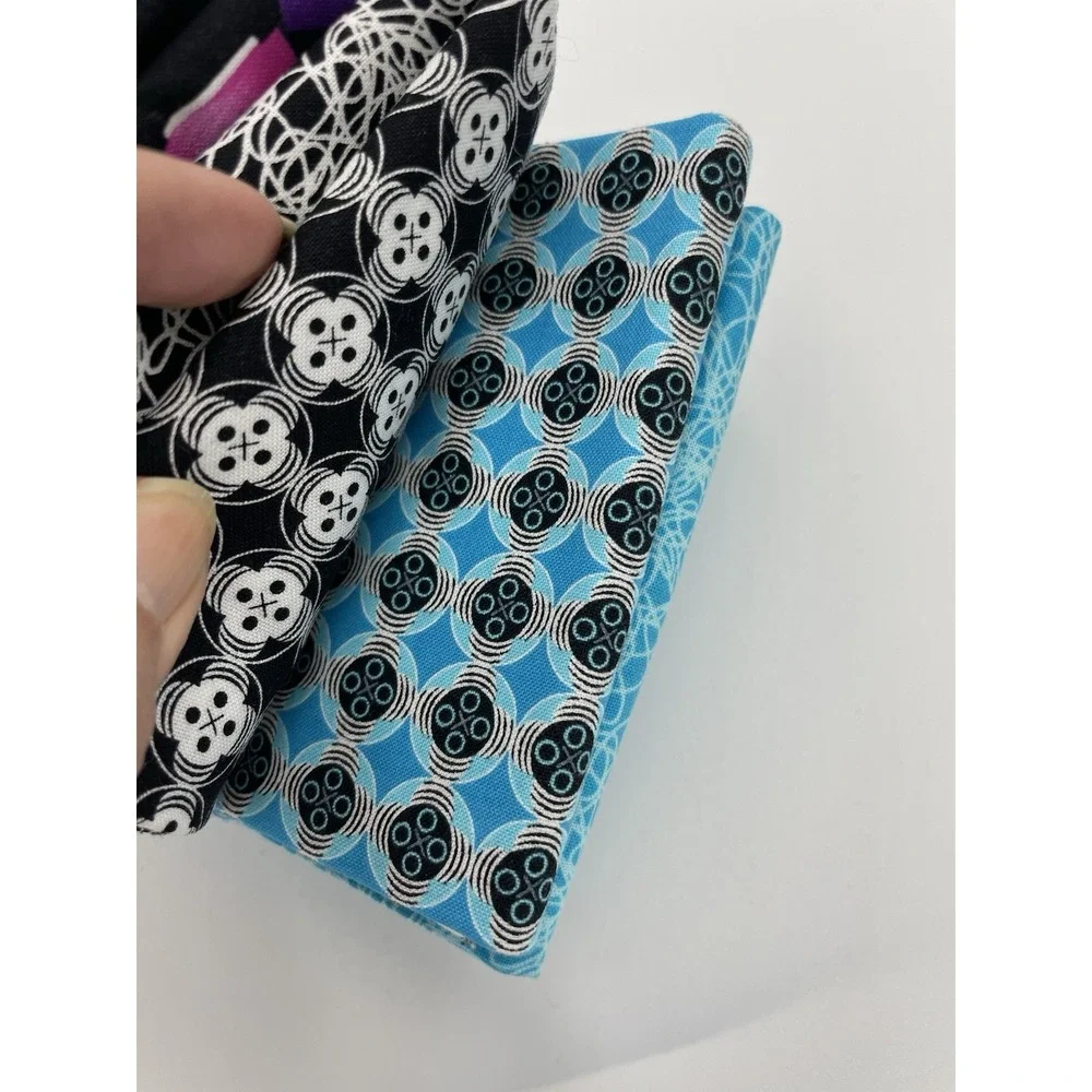 Benartex Sewing Prints 10 Fat Quarters Cotton Fabric Blues Black - New‎ Bundle